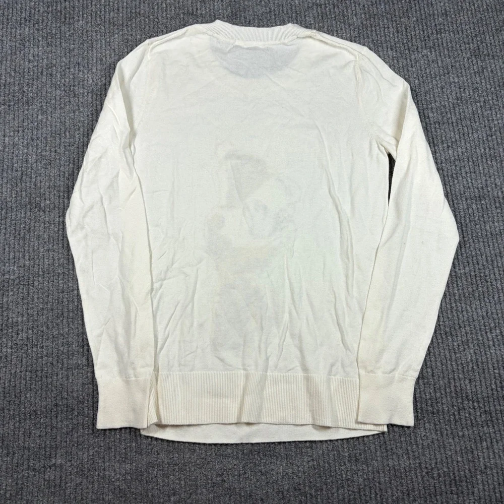 Banana‎ Republic Sweatshirt Mens XS White French Bulldog Graphic Knit Crewneck